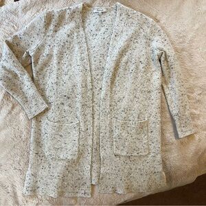 Madewell Speckled Open-Front Cardigan